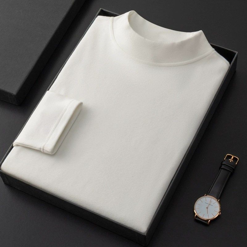 冬秋装羊毛半高领双面加绒德中领修身蚕丝保暖打底衫男士长袖t恤,男装,羊绒套衫,淘宝优惠券,粉丝福利购,淘宝优惠卷