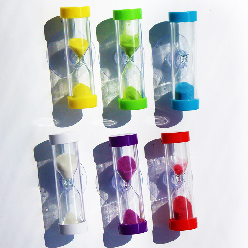 三分钟沙漏计时器儿童时间管理玩具教具吸盘创意摆件防摔塑料刷牙,家居饰品,装饰摆件,淘宝优惠券,粉丝福利购,淘宝优惠卷