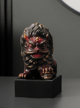 中国风装饰品创意狮子一对国潮新中式家居客厅桌面摆设乔迁送礼品