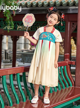 汉服女童夏款2023儿童仙气古风夏装小童唐装裙子6岁宝宝连衣裙夏
