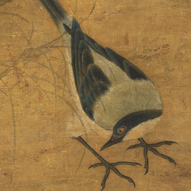 三秋喜报图 宋元花鸟画临摹范本 中式装饰画艺术绢布画心仿古挂画