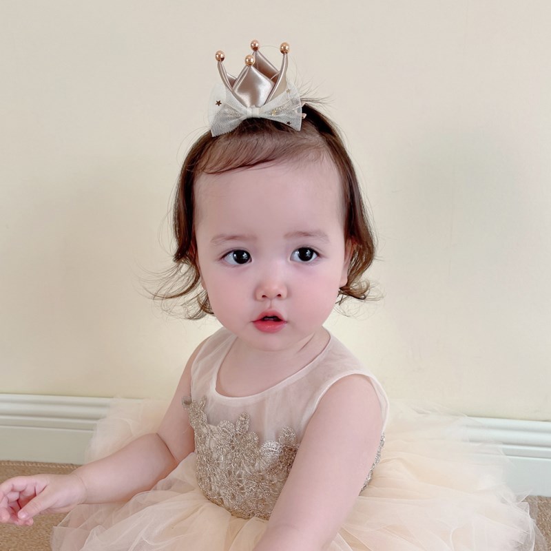 发夹女儿童婴幼儿发饰可爱超萌周岁生日公主女宝宝皇冠头饰发卡