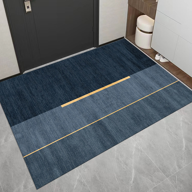 轻奢高级2022新款蓝色入户门地垫门口进门地毯脚垫pvc可擦洗裁剪,居家布艺,家用脚垫,淘宝优惠券,粉丝福利购,淘宝优惠卷