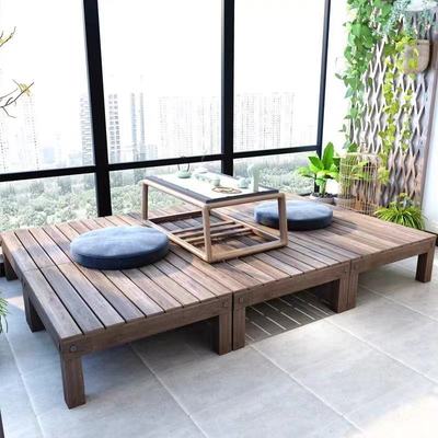 防腐木户外小花园亭子平台护栏庭院阳台篱笆网栅栏围栏榻榻米露台