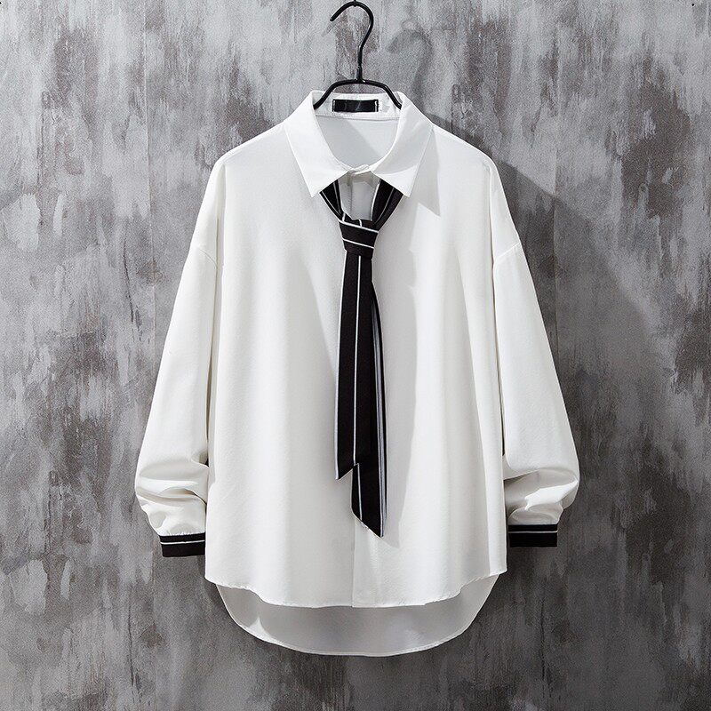 发型师衬衫套装男女士个性领结时尚酒吧ktv美发师工作服LOGO定制