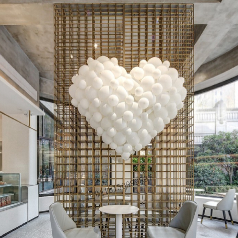 个性网红钢筋立体铁艺屏风隔断墙工业风饭厅酒吧办公室镂空装饰墙