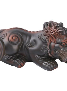 紫陶招财貔貅家居装饰摆件手工客厅办公室玄关茶桌面摆设茶宠茶玩