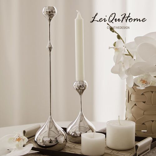 LeiQuHome 北欧浪漫轻奢金属烛台烛台晚餐家居装饰品摆件婚礼礼物