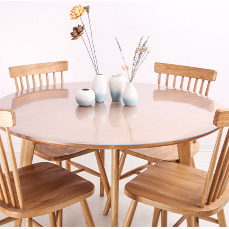 pvc圆形桌布酒店餐饮餐桌软玻璃圆垫1米2/6/8/2.4定超薄特厚240cm