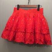 三步踩裙子红色蓬蓬蛋糕裙大摆舞裙跳舞裙子广场舞表演服装 2019秋