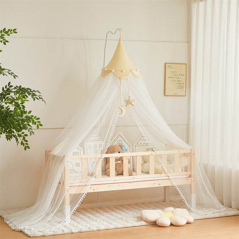 婴儿童吊顶蚊帐A类新生宝宝夏季婴儿床落地蚊帐全罩式小孩拼接床