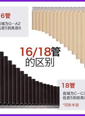 风律16管18管排笛易学排箫C调学生入门成人初学教学演奏吹管乐器