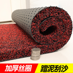 黑红超厚丝圈脚垫入户门进门地垫家用门口垫子可裁剪玄关防滑地毯