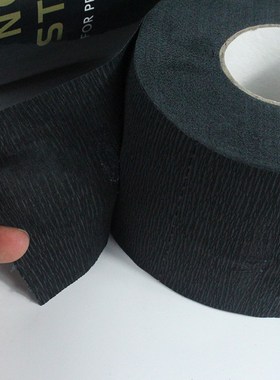 JRL美发围脖纸发廊理发专用防碎发护颈纸一条五卷黑色自粘胶美发