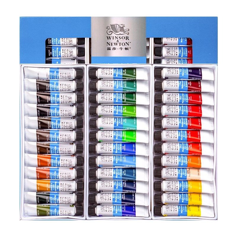 温莎牛顿水彩颜料色2色色色管装耐储存膏体细腻水彩画颜料初学者