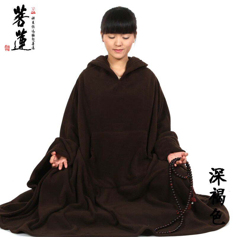 菩莲禅修披风打坐披风禅修斗篷摇粒绒打坐垫禅修服男居士服禅坐服