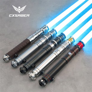 星球大战光剑打光像素款变色全金属手原力激光剑