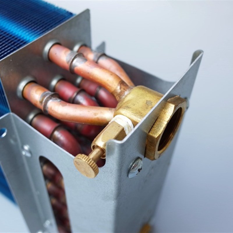 风机盘管表冷器铜管冷凝蒸发器中央空调铝箔散热器水暖空调换热芯