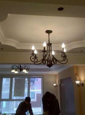 欧式 铁艺 蜡烛吊灯客厅灯 地中海 灯具 温馨卧室蜡烛吊灯