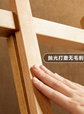 ouh抽屉画架美术生榉木支架式折叠素描画板油画儿童画画架子