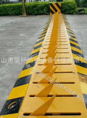 盾标防护地面安装防撞拦截器道路智能遥控升降防撞装置带警示灯