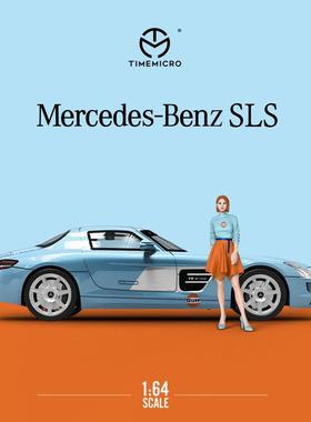 -TimeMicro1:64奔驰SLS海湾石油涂装仿真合金汽车模型