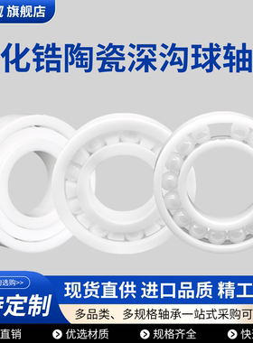 氧化锆全陶瓷深沟球轴承608 6000 6002 6006 6010 6012CE-2RS满球