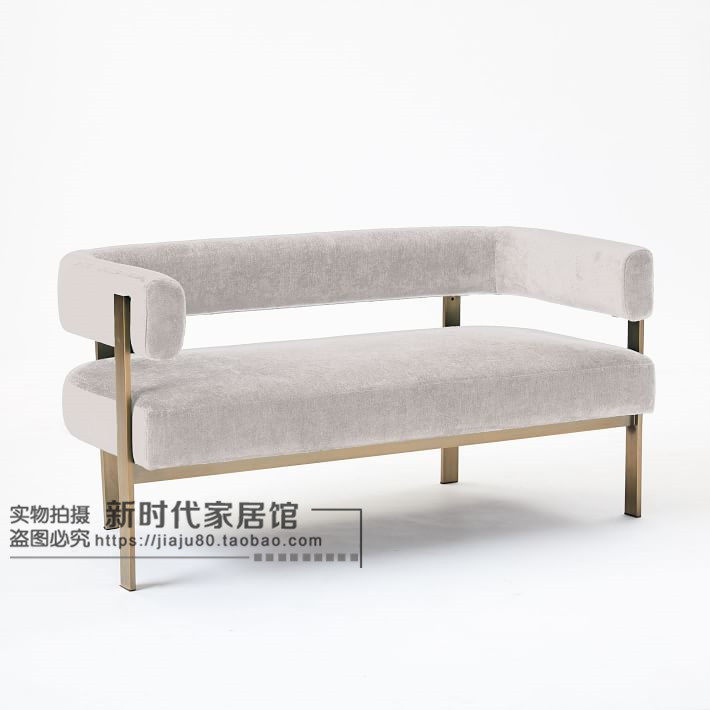 铁艺奶茶店咖啡厅沙发桌椅组合卡座双人清新网红款简约西餐厅休闲