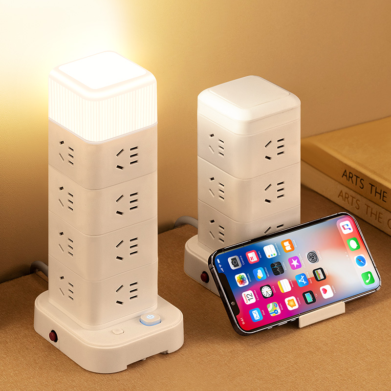 插排多插位插座立式插板立体家用多功能排插多孔接线板usb插线板