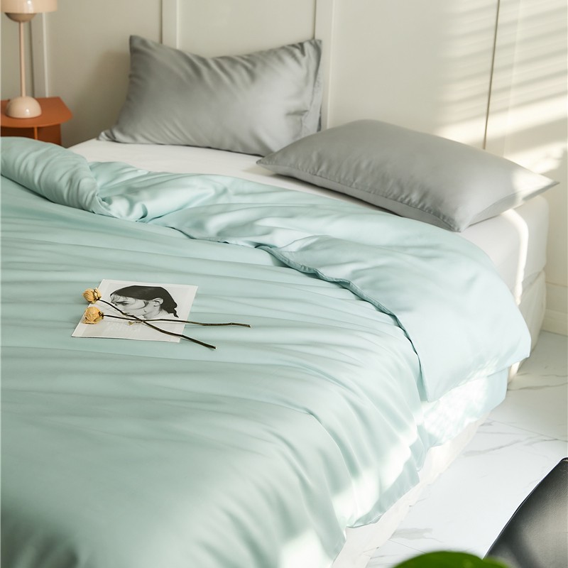 莱赛尔天丝单件被套150200素色ins风冰丝绸缎被单夏季裸睡床品