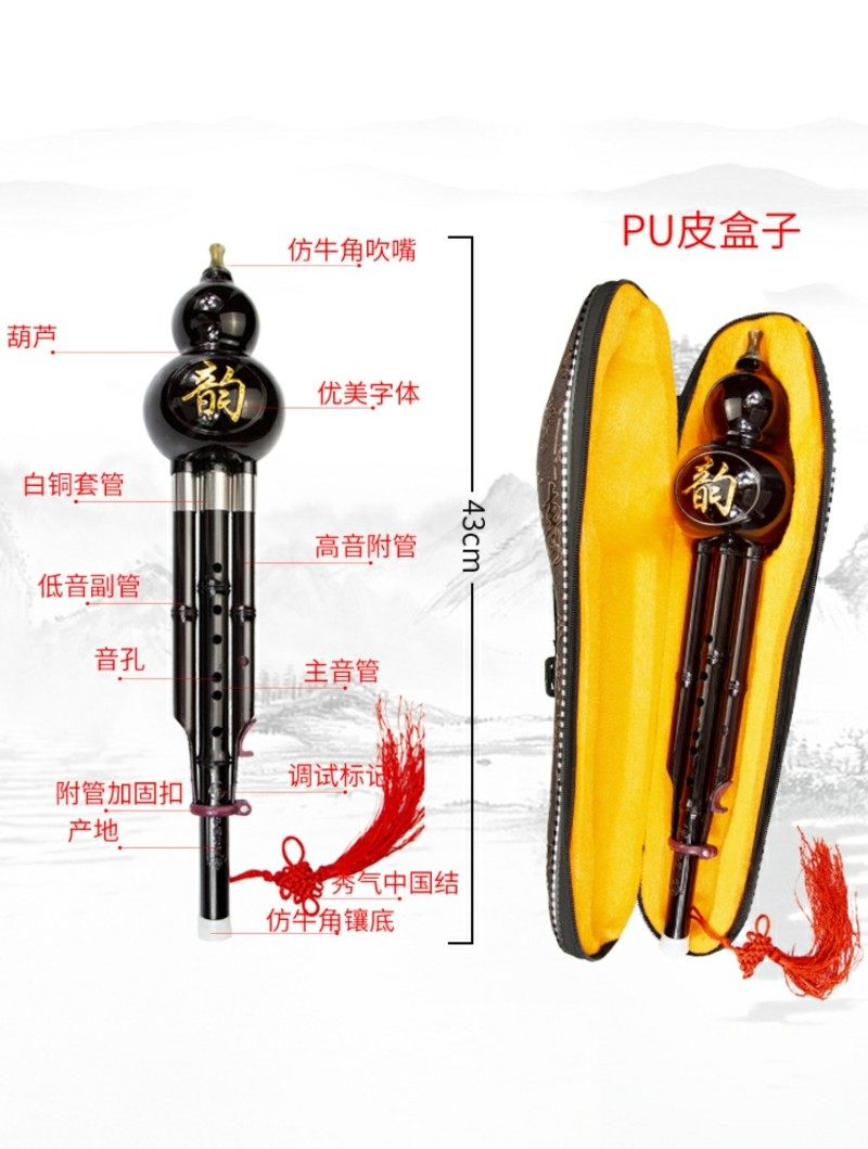 黑树脂葫芦丝调初学者儿童入门课堂教学演奏云南教材