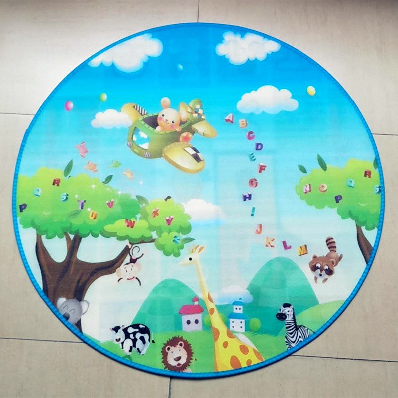 儿童帐篷配爬行垫圆形地垫宝宝海洋球游戏屋面爬爬垫