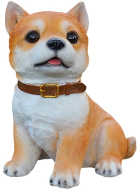 狗摆件秋田犬落地大型花园仿真装饰客厅黑白柴犬模型别墅庭院雕塑