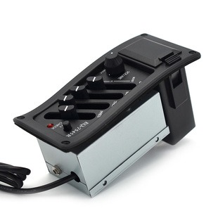 民谣木吉他拾音器Q四段均衡压电拾音器吉它电箱改装送电池