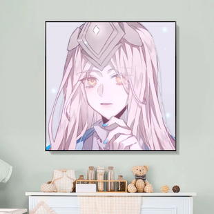 sky光遇白鸟平菇数字油画手绘手工填色数码 饰画 油彩画客厅动漫装