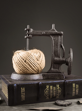 欧璟美 复古怀旧铸铁缝纫机绕绳器 美式乡村橱窗陈列道具装饰摆件