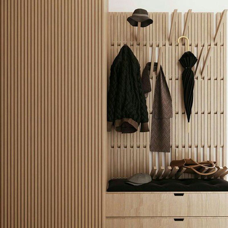 定制实木钢琴键挂衣架入户门后挂衣板壁挂多功能衣帽架创意置物架