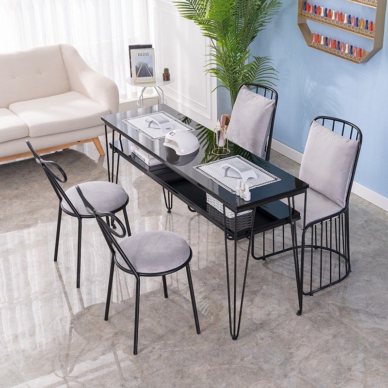 北欧简约大理石美甲桌椅套装铁艺金色单双人美容院修甲台双层包邮,商业/办公家具,美甲台,淘宝优惠券,粉丝福利购,淘宝优惠卷