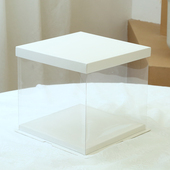 6六 8八 透明生日蛋糕盒子4 12寸双层加高网红创意烘焙包装 盒