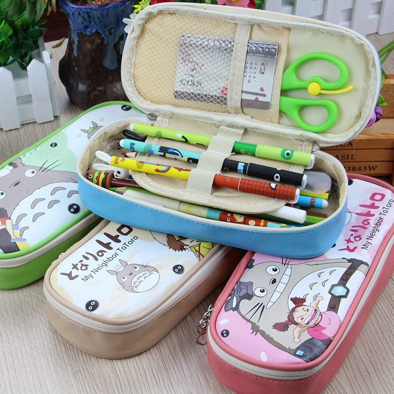 韩国文具盒可爱创意卡通动物大容量笔袋笔盒皮质pu铅笔盒学生笔袋