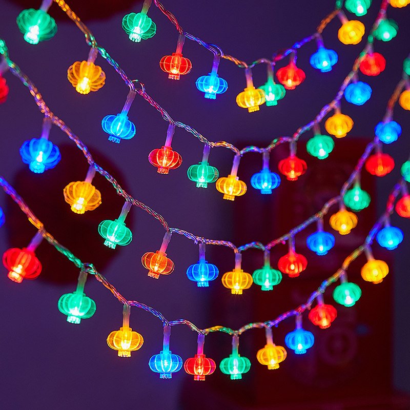 2023红灯笼led小彩灯闪灯串灯满天星元宵家用过新年春节装饰布置