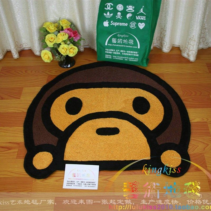 Bape地毯猿人头安逸猴大厅坐垫房间挂画毯子卧室垫子客厅地垫地毯,居家布艺,地毯,淘宝优惠券,粉丝福利购,淘宝优惠卷