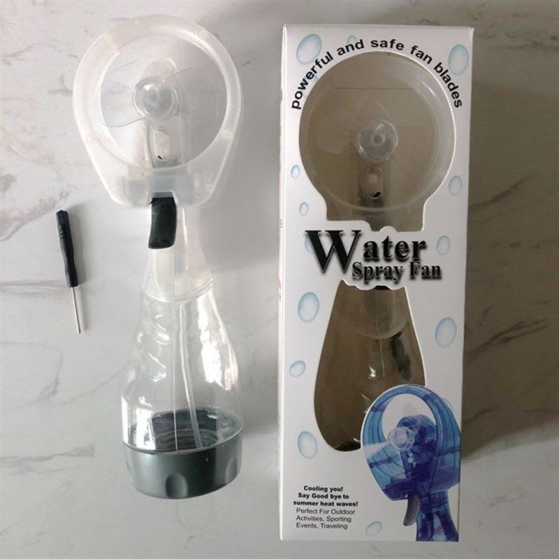 手持式喷水风扇冰酷迷你喷雾电池式可加冰空调扇凉爽冷风电风扇
