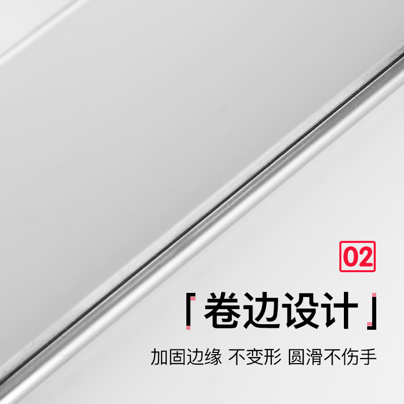 不锈钢收纳盒长方形厨房带盖糕点箱整理箱储物盒工具箱不锈钢盒子