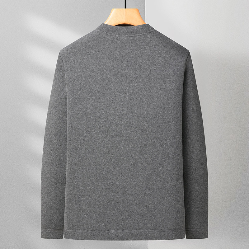 中老年人加绒加厚开衫爸爸冬装保暖衣外套男老人居家上衣爷爷棉衣