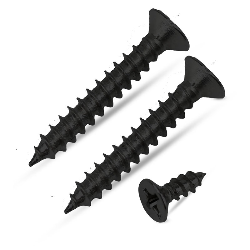 沉头自攻螺丝钉st十字平头自攻螺钉加长电子微型小螺丝KA1-M6黑镍