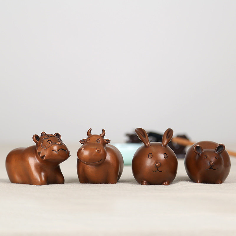 紫铜十二生肖鼠牛虎兔龙蛇马羊猴鸡狗猪可爱摆件客厅装饰品礼品,家居饰品,装饰摆件,淘宝优惠券,粉丝福利购,淘宝优惠卷