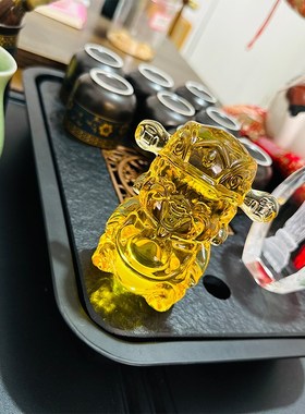 承典水晶财神摆件店铺办公室茶台珠宝手机眼镜柜台装饰品摆设供奉