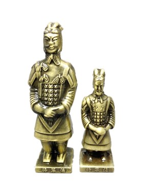 兵马俑摆件西安旅游纪念品陕西特色工艺品金属创意礼物送小孩学生