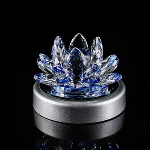 LED七彩莲花灯佛前供灯家用插电或电池两用玻璃长明灯神台灯